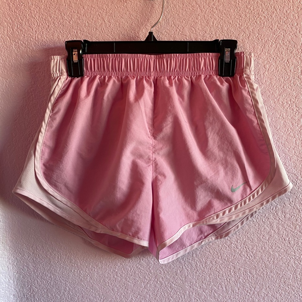 Pink Nike running shorts